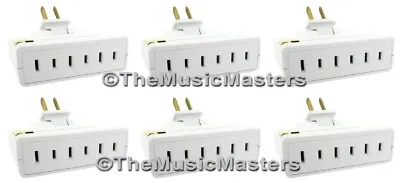 (6) Swivel Taps 2 Prong 3 Outlet Electric Adapter 3-Way Wall Plug Power Splitter • $19.99