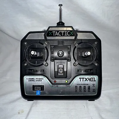 Tactic Transmitter TTX401 4 CH FM Radio Control Heli-Max Fast Powers Up 72.870 • $49.88