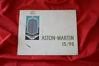 ASTON MARTIN 15/98 Car Sales Brochure C1938 Prospect Folder Leaflet • $641.88