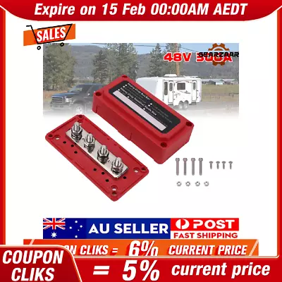 300A M8 Bus Bar SHIP Terminal Stud Power Distribution Block Heavy-Duty New AUS • $22.99