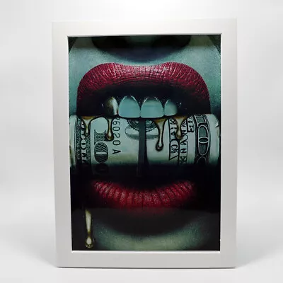 Add Vintage Style To Your Room With Sexy Red Lips & Dollars Poster Wall Painting • $28.04