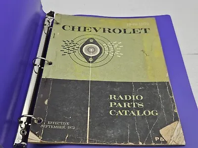 1949-1972 Chevrolet Car & Truck Radio Parts Book / Original Catalog Camaro Nova+ • $39.99