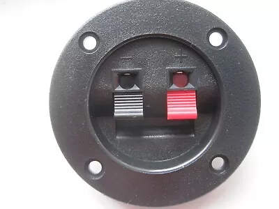 £2.50 • Buy 2 Way Speaker Box Terminal / Binding Post / Round Cup Spring Clip Plate