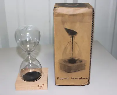 Magnetic 1 Minute Hourglass By 9Pig - Wooden Base • $9.99