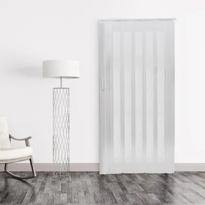 White Sliding Door Folding Door PVC Magnetic Internal Doors Accordion Concertina • £65.95