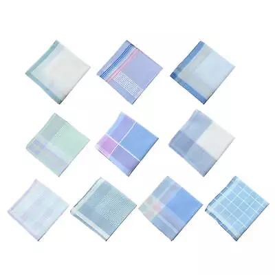 10x Handkerchiefs For Men Cotton 30cm Classic Assorted Color Classic Hankies • £10.40