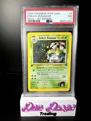 $179 • Buy 2000 Pokemon Gym Challenge 1st EDITION HOLO Erika's Venusaur #4 PSA 7 First Holo