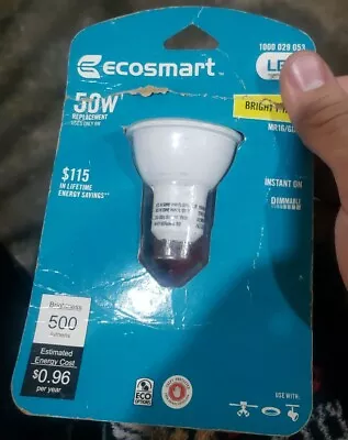 Ecosmart 50W Equivalent Bright White (3000K) MR16 LED Flood DIMMABLE 500 Lumens • $13