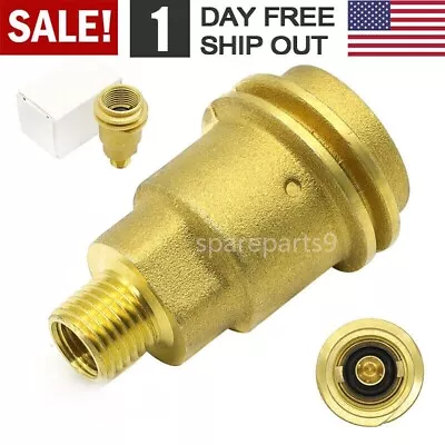 Solid Brass QCC1 Nut Propane Gas Fitting Adapter 1/4  Male Pipe Thread Connector • $10.78