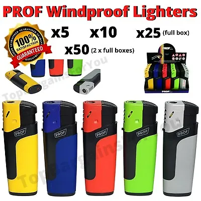£6.95 • Buy Original PROF Lighters Full Set Windproof Electronic Jet Gas Refillable Cheap