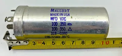 Mallory Can Style Capacitor NOS 100+100 MF  350+350VDC • $13