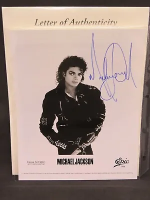 Michael Jackson Autographed Signed Promo 8x10 Photo Jsa Full Letter Rare Al2 • $4999.99