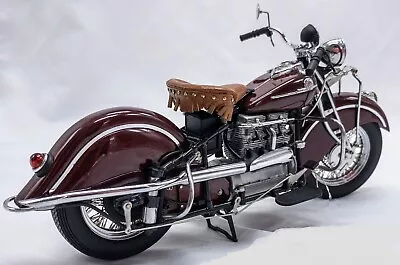 Motorcycle Easy Touring Bike Vintage Indian Rider 1930s 1940s Built Model 1:10 • $597