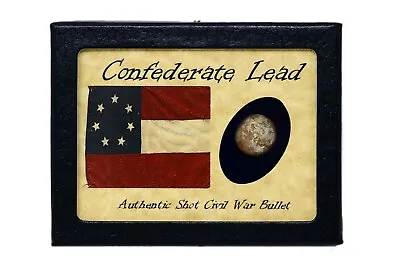 Civil War Bullet Confederate Lead With Display Case And COA • $18.89