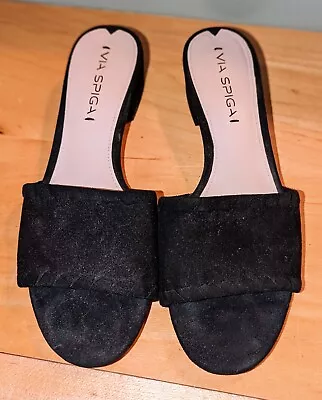 VIA SPIGA VERO CUOIO Suede Block Heel • $25