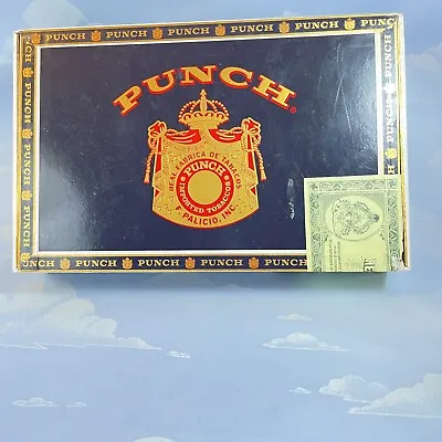 PUNCH Imported Vintage Long Filler Empty Wooden Cigar Box Spanish Honduras • $7.98