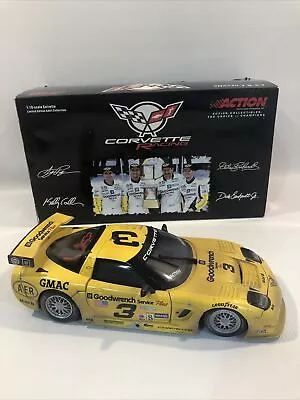 Action 2001 Goodwrench 3 Corvette C5-R Yellow Earnhardt Raced Car 1:18 W/ Box • $85