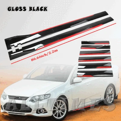 RED Line Bottom Side Skirt Splitter Rocker Panel For Ford Falcon FG BA BF RD • $89.99