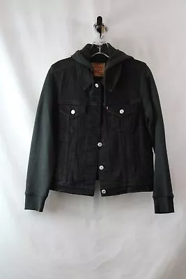 Levi's Women's Black Hooded Denim Jacket SZ-M • $9.99