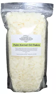 Palm Kernel Oil Flakes 32- Oz. / 2LB Soap Making Supply's In Stand-up Barrier Po • £41.45