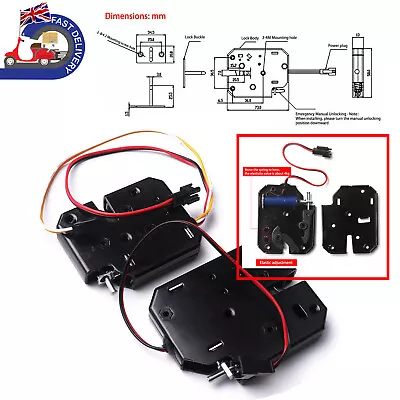 DC 12V Electromagnetic Electric Control Lock Cabinet Drawer Lockers 2/4/6/8PCS • £17.99