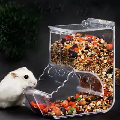 Hamster Rabbit Guinea Pig Food Dispenser Feeder Automatic Pet Bowl Containers✔ • £7.49