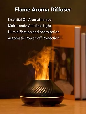 Flame Aroma Diffuser Essential Oil Humidifier USB Portable • $29.95