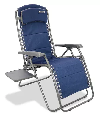 Quest Leisure Ragley Pro Relaxer Camping / Garden Chair With Side Table • £99