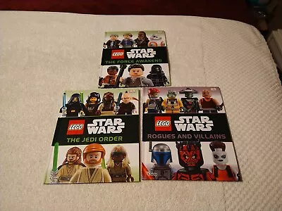 3 LEGO Star Wars HBK Books - Force AwakensJedi OrderRogues & Villans VG Cond  • $6