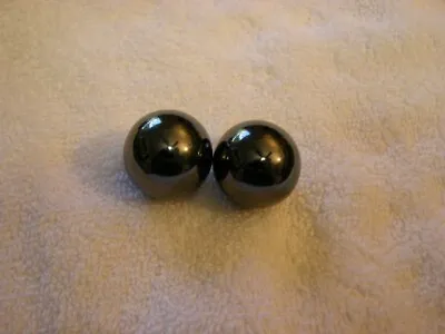 Hematite Balls/spheres Polished Magnetic 1 Inch Solid 1 Pair 2 Spheres Per Lot • £11.56