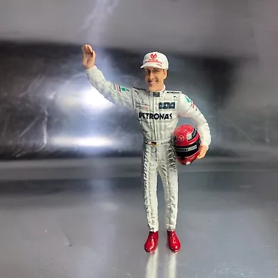 1/18 Scale Michael Schumacher Figure For Hotwheels F1 MB White Finshed Product • $34.79