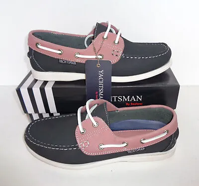 Yachtsman Leather New Ladies Boat Deck Casual Womens Trainers Shoes Sizes 4 5 8 • £19.98