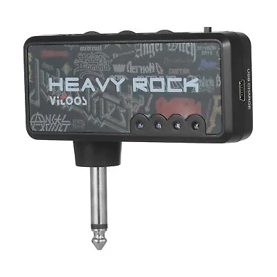 VITOOS Electric Guitar Plug Mini Headphone Amp Amplifier Heavy Rock Compact New • £16.93