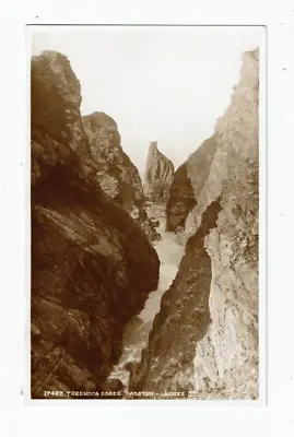 CORNWALL POSTCARD REAL PHOTO  TREGUDDA GORGE PADSTOW No. 17482. • £1.15