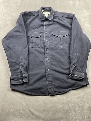 $19.95 • Buy Vintage Eddie Bauer Shirt Men's XL Button Down Long Sleeve Chamois Flannel Blue