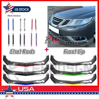 For Saab 9-3 Aero CARBON FIBER Body Kit Front Bumper Lip Splitter Spoiler Parts • $99.45