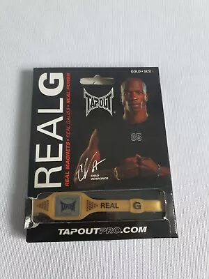 New Tapout Pro Real G Magnetic Power Silicone Band Size L Gold Sport Wristband • £2.90