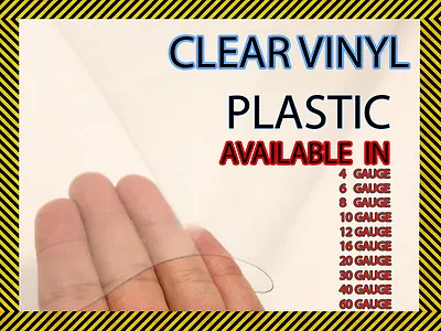 Clear Vinyl Plastic Fabric 54  Wide UV Resistant Sold By The Yard • $7.95