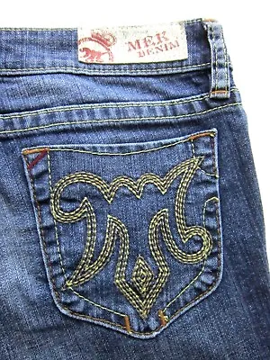 Mek Denim Usa Chicago Boot Cut Women's Blue Jeans Size 27 X 31 • $21.24