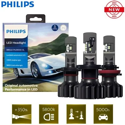 Philips Ultinon Pro9000 LED H4 H7 H11 HB3 HB4 HIR2 Car Headlight 5800K White • $137.69