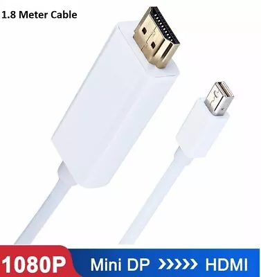 Mini DP Display Port To HDMI Male Thunder Bolt Cable Adapter For MacBook Air Pro • £4.99