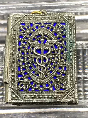 Vtg. Locket Folding Book Style With Caduceus On Front • $35