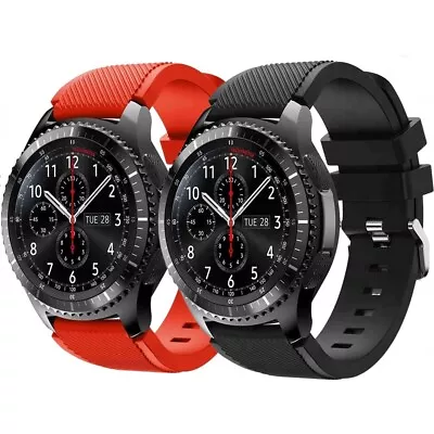 For Samsung Galaxy Watch 3 45mm 46mm Gear S3 Silicone Sport Band Strap 22mm • £2.64