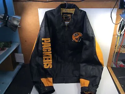 Leather Green Bay Packers Jacket Coat Size 3xl Nfl Football Xxxl • $75