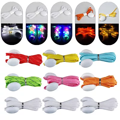 £5.78 • Buy Nylon LED Shoelaces Light Up Shoe Strings Roller Skates Shoe Laces 3 Modes
