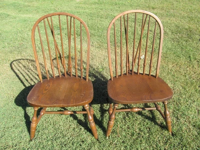 $225 • Buy Vintage Pair Pennsylvania House Oak Windsor Dining Or Side Chairs Set 2