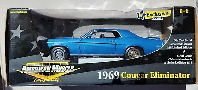 Ertl American Muscle 1969 Cougar Eliminator 1:18 Blue Toys R Us Exclusive • $90