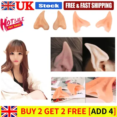 £4.48 • Buy HOT Elf Ears Easy Fit Latex Elf Ears Halloween Party Hobbit Spock Fancy Dress UK