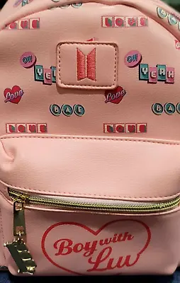 BTS Boy With Luv Mini Backpack Oh Yeah Bae Love Pink New W/O Tags VERY CUTE!~ • $49.99