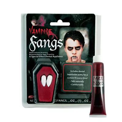 Vampire Dracula Fangs Fancy Dress Teeth Fake Blood Halloween Horror Special FX • £1.95